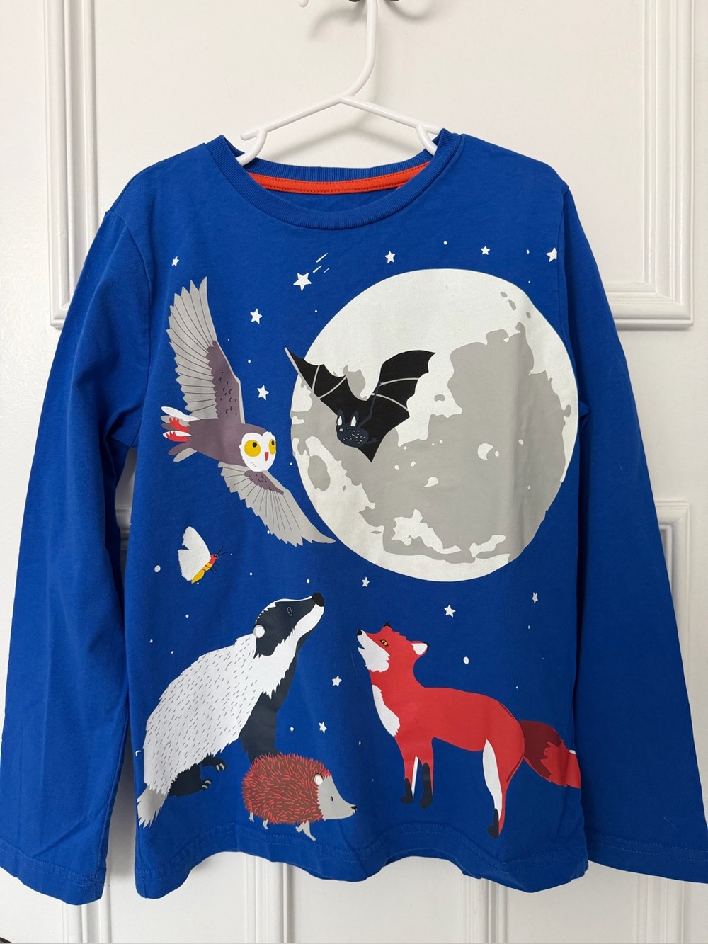 EUC Size 7-8 Mini Boden Long-Sleeved Graphic Halloween T-Shirt